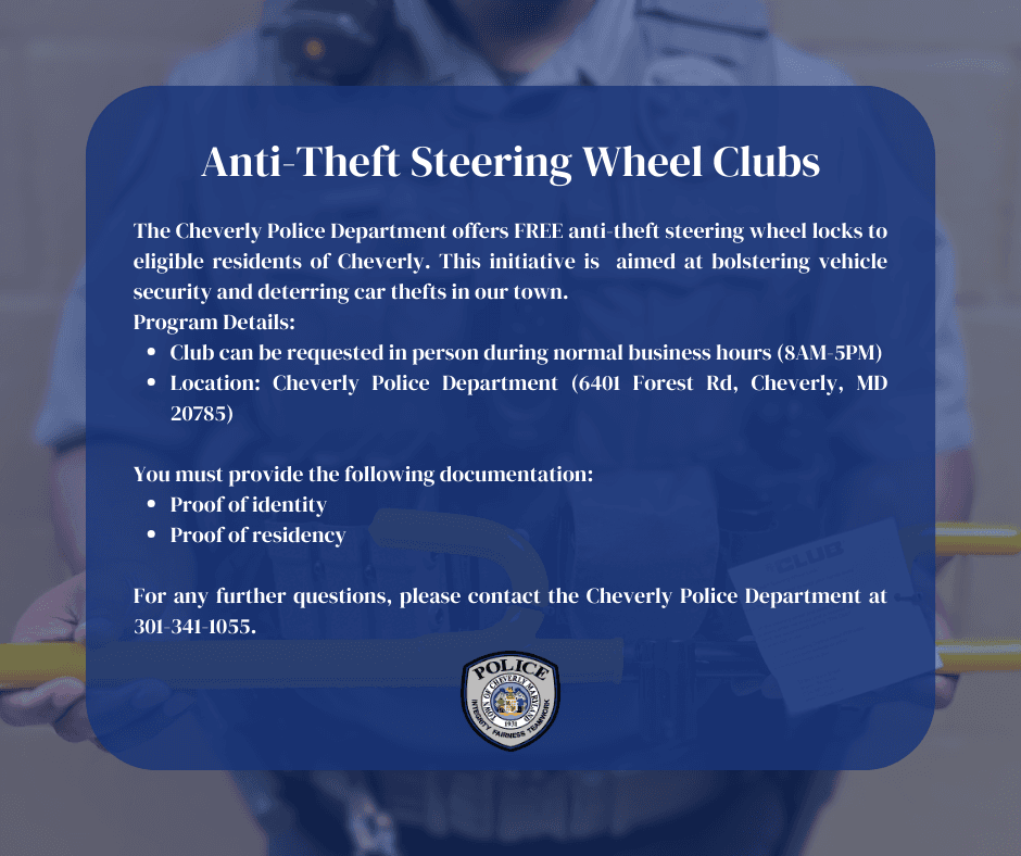 Anti-Theft Steering Wheel Club