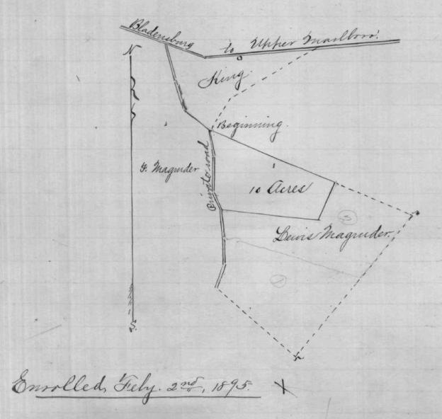 Map Drawing of Upper Marlboro Road