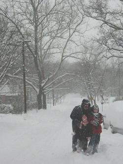 Family in the Snow